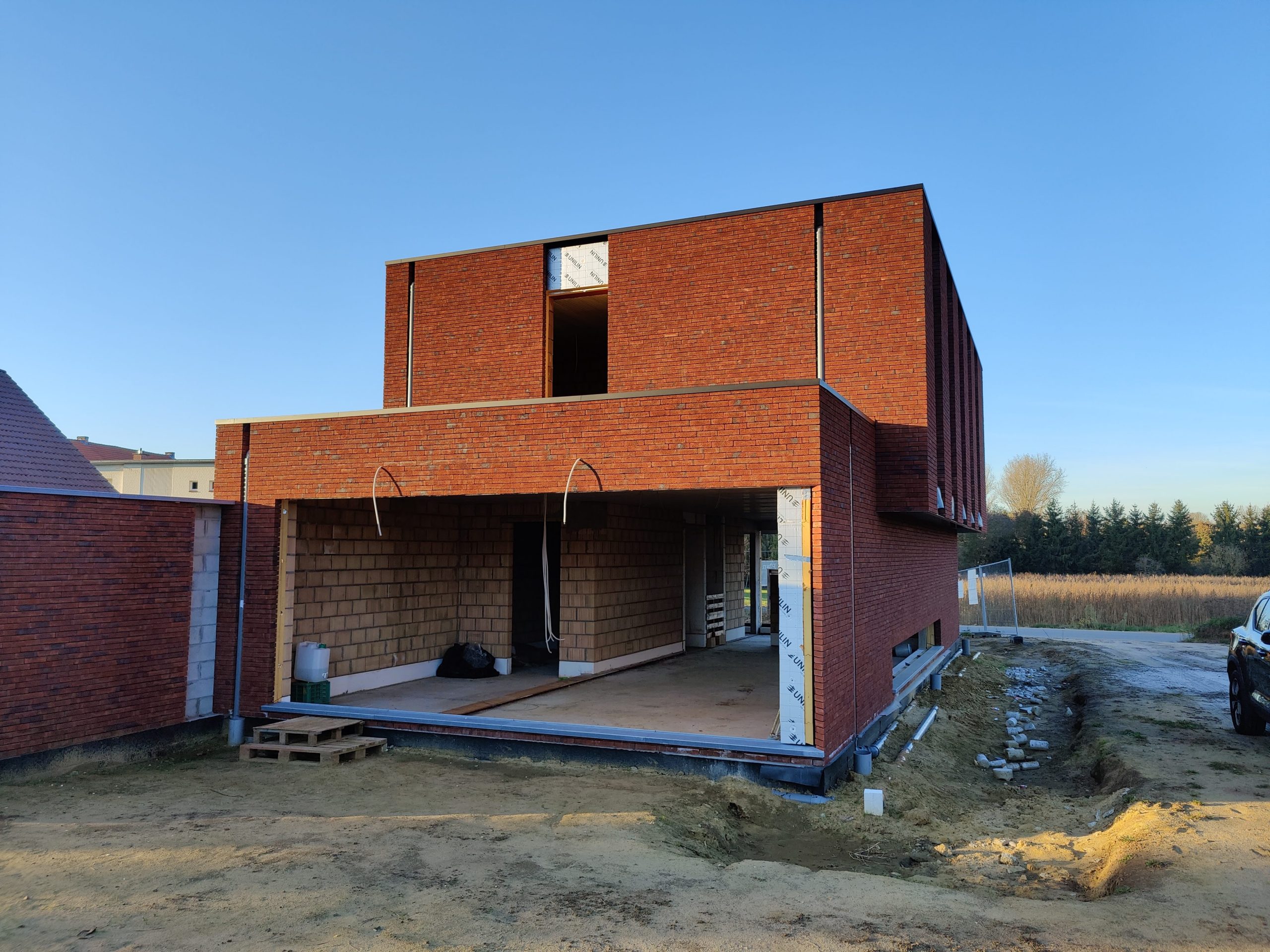 Nieuwbouwwoning in ruwbouw door G&W Bouwwerken